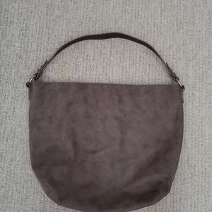 nwot tan brown faux suede purse tote bag